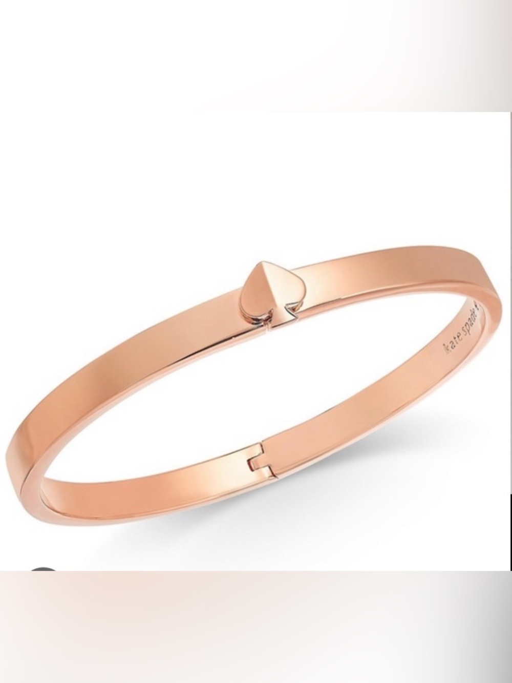 kate spade rose gold heart hinge bangle bracelet NWT